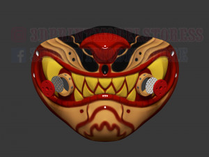 tiger mask kitsune japanese cosplay helmet 3d print model Modèles 3D en vedette
