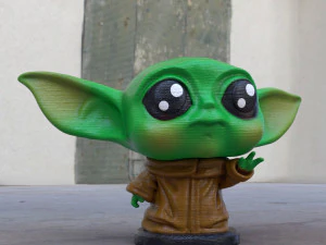 かわいい赤ちゃんヨーダ像 stl ファイル スカルプト 3d プリント モデル 3Dプリントモデル