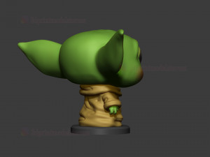 cute baby yoda statue stl file sculpt 3d print model Modelo de Impressão 3D