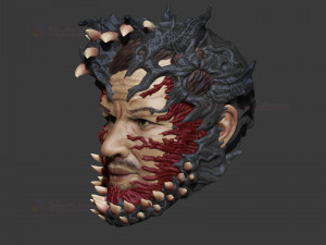 the spider man venom mask cosplay helmet stl 3d print model 3D-Druckmodell