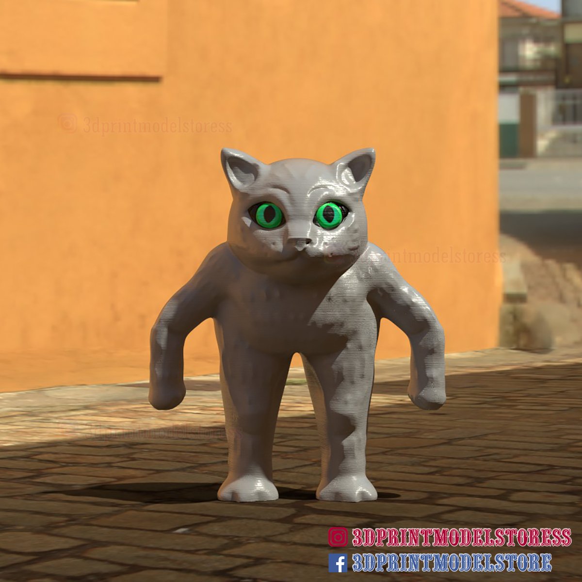 OBJ file angry cat meme 😡・Design to download and 3D print・Cults