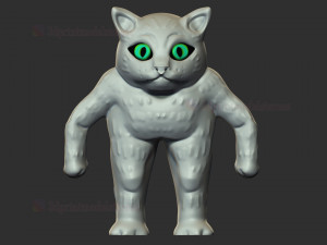 meme cat - cute cat stl file 3d printable Modello di stampa 3D