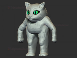 meme cat - cute cat stl file 3d printable Modello di stampa 3D