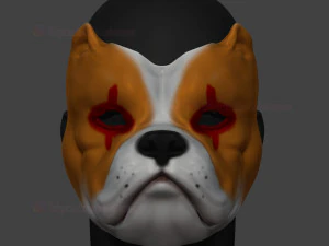 masque de bouledogue fichier stl casque de cosplay d'Halloween modèle imprimable en 3D Modèles 3D en vedette