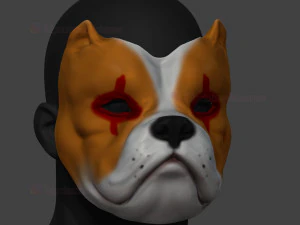 bulldog mask stl file halloween cosplay helmet 3d printable model 3D Print Model