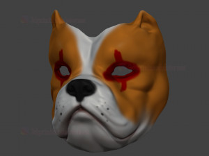 bulldog mask stl file halloween cosplay helmet 3d printable model 3D Принт Модель