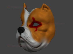 bulldog mask stl file halloween cosplay helmet 3d printable model 3D Print Model