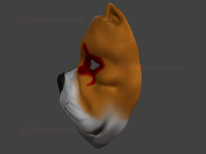 bulldog mask stl file halloween cosplay helmet 3d printable model 3D Принт Модель