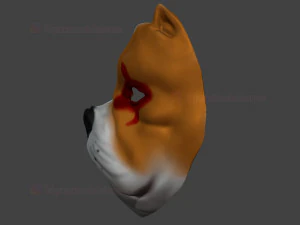 bulldog mask stl file halloween cosplay helmet 3d printable model 3D Print Model