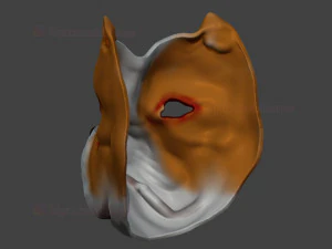 bulldog mask stl file halloween cosplay helmet 3d printable model 3D Print Model