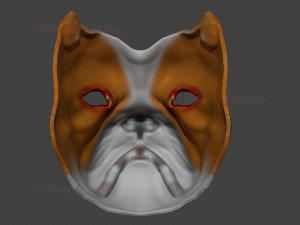 bulldog mask stl file halloween cosplay helmet 3d printable model 3D Принт Модель