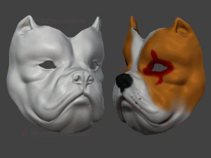 bulldog mask stl file halloween cosplay helmet 3d printable model 3D Print Model