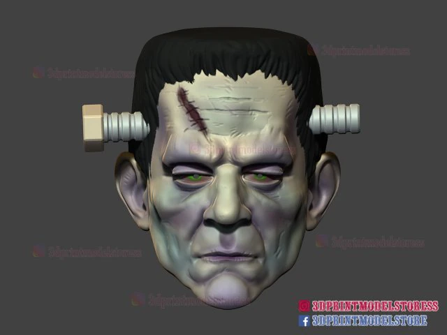 frankenstein cosplay mask - monster halloween helmet 3D Print Model .c4d .max .obj .3ds .fbx .stl .blend 