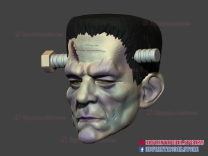 frankenstein cosplay mask - monster halloween helmet Modèles 3D en vedette