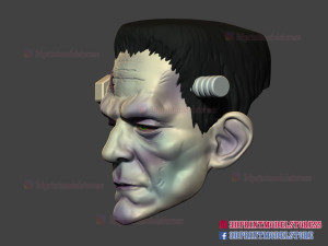 frankenstein cosplay mask - monster halloween helmet Modèles 3D en vedette