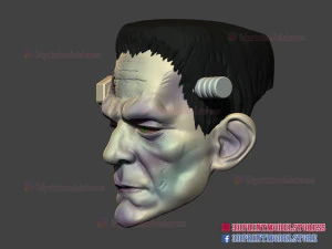 frankenstein cosplay mask - monster halloween helmet 3D Print Model