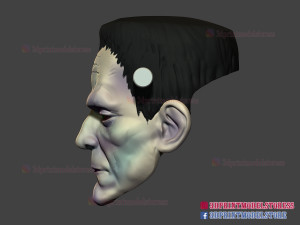 frankenstein cosplay mask - monster halloween helmet Modèles 3D en vedette