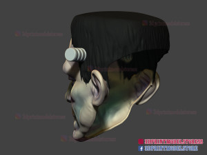 frankenstein cosplay mask - monster halloween helmet Modèles 3D en vedette