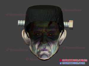 frankenstein cosplay mask - monster halloween helmet Modèles 3D en vedette