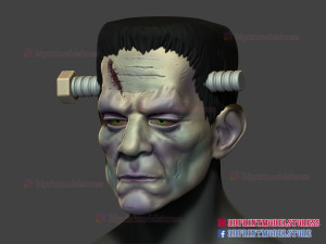 frankenstein cosplay mask - monster halloween helmet Modèles 3D en vedette