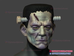 frankenstein cosplay mask - monster halloween helmet Modèles 3D en vedette
