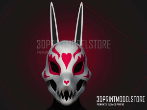 Neon White Red Mask for Cosplay Halloween Model do druku 3D