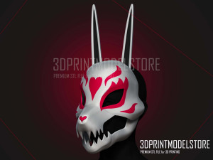Neon White Red Mask for Cosplay Halloween Model do druku 3D