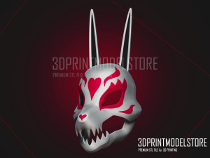 Neon White Red Mask for Cosplay Halloween Model do druku 3D