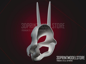Neon White Red Mask for Cosplay Halloween Model do druku 3D