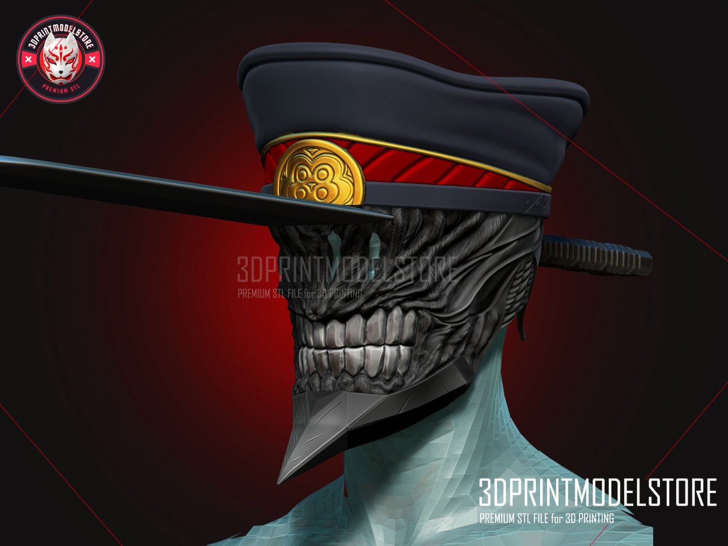 Chainsaw Man Cosplay Helmet - Katana Man Ghost Devil 3D Print