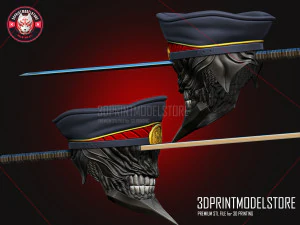 Chainsaw Man Cosplay Helmet - Katana Man Ghost Devil 3D Print Model
