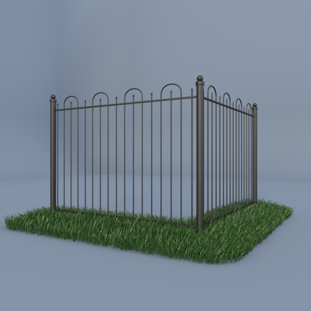 iron fence Modèle 3D .c4d .max .obj .3ds .fbx .stl .blend 