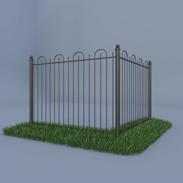 iron fence 3D Model .c4d .max .obj .3ds .fbx .stl .blend 