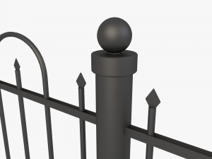 iron fence Modèle 3D