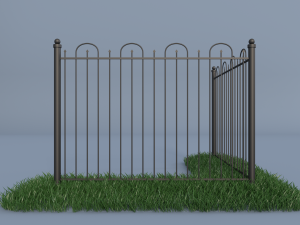iron fence Modèle 3D
