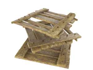 old wooden box Model 3D