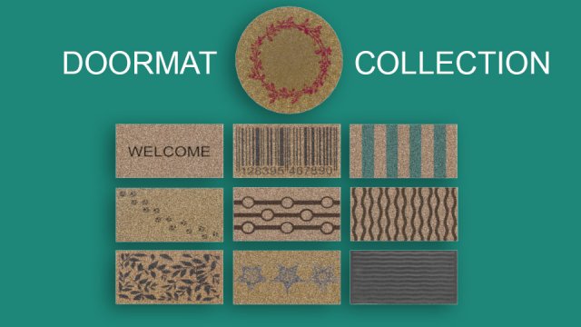 doormat collection Modèle 3D .c4d .max .obj .3ds .fbx .stl .blend 