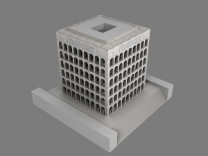 palazzo della civilta italiana - square colosseum 3Dモデル