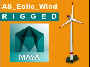 as eolic wind rigged for maya 3D Model