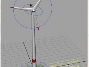 as eolic wind rigged for maya Model 3D