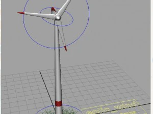 as eolic wind rigged for maya 3D Model