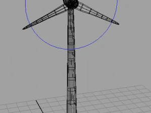as eolic wind rigged for maya 3D Model