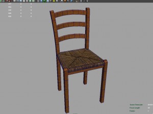 kitchen chair lowpoly 3D Model