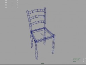 kitchen chair lowpoly 3D Model