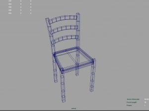kitchen chair lowpoly 3D Model