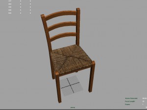 kitchen chair lowpoly 3D Model
