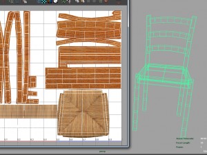 kitchen chair lowpoly 3D Model