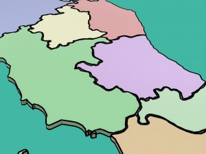 3d map - italy with all regions 3D 模型