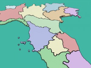 3d map - italy with all regions 3D 模型