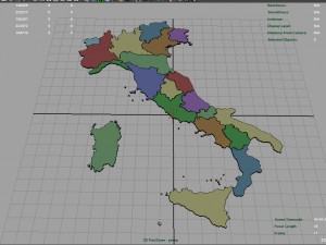 3d map - italy with all regions 3D 模型